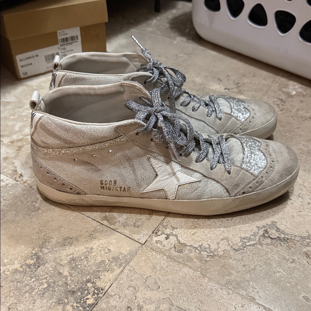 Golden goose DB mid star highs top sneakers shoes size 41